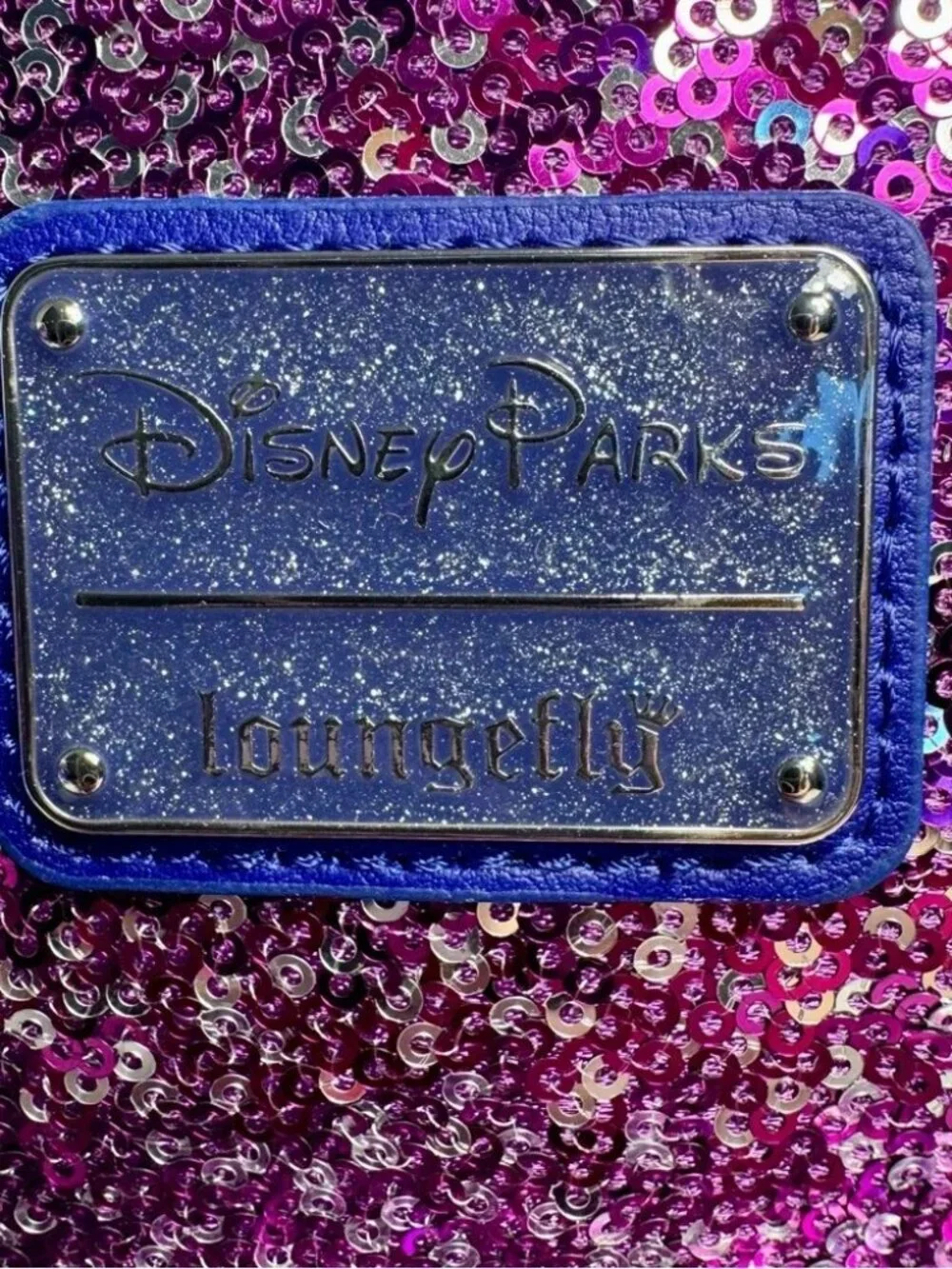 Loungefly Disney Parks Purple Sequin Paris 30th Anniversary Mini Backpack
